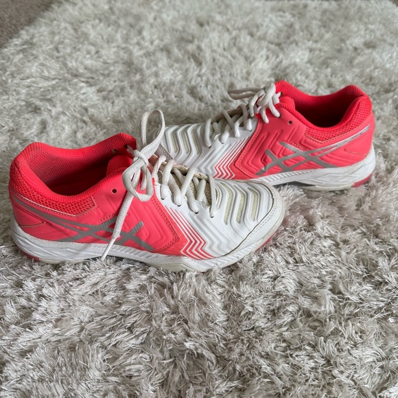 Asics Gel Game 6 Tennis Shoes Size 5 Pink/White